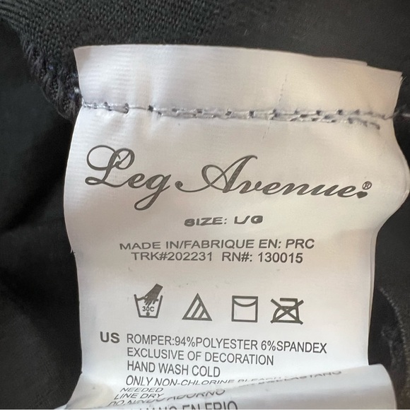 Sexy Leg Avenue Kitty Cat Costume -- Black Velour -- L - Picture 11 of 11